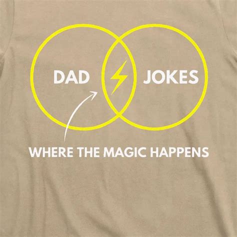 Dad Jokes Where The Magic Happens Funny Father Venn Diagram T Shirt