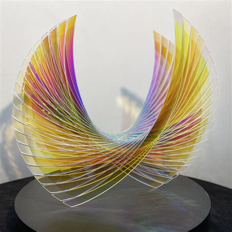 Tom Marosz Wings Starfire Dichroic Sunburst Fused Cut And Polished Dichroic Glass