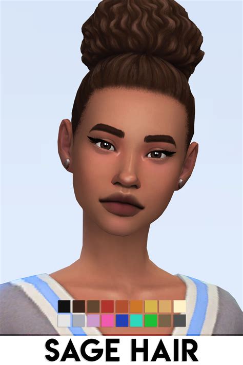 Sims4sisters — Simshairs Imvikai Sage Hair Sims 4 Hairs