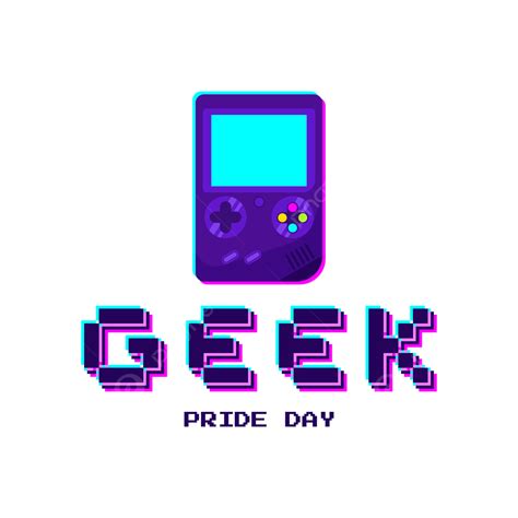 Geek Pride Vector Hd Images Geek Pride Day With Gameboy Retro Sign