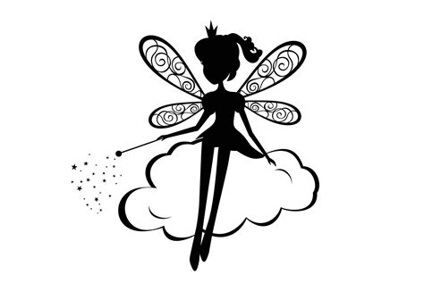 Download Fairy silhouette vector illustration ~ Illustrations ~ Creative Market