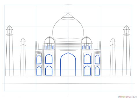 How To Draw The Taj Mahal Step By Step Drawing Tutorials