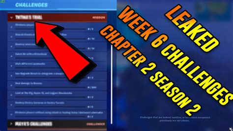Fortnite Chapter 2 Season 2 Week 6 Challenges Guide Leaked Meowscles