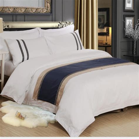 Buy Five Star Hotel Elegant White Bedding Set Cotton