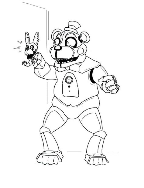 Withered Freddy From Fnaf Coloring Page Download Print Or Color