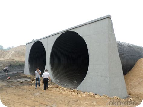 Ce Certificated Large Corrugated Galvanized Steel Pipe Culvert Used In