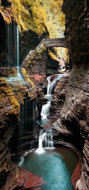 Watkins Glen Waterfall New York Usa By Jonathan Eger Places To
