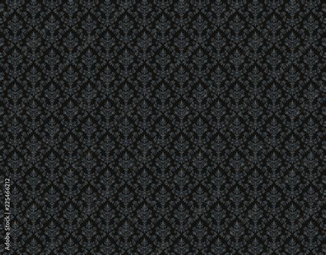 Black Wallpaper With Damask Pattern Stock Illustration Adobe Stock