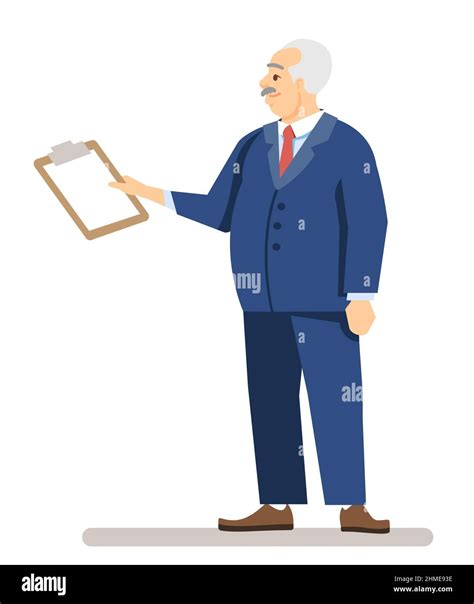 Managing Director Semi Flat Rgb Color Vector Illustration Stock Vector