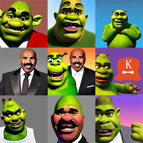 Steve Harvey Steve Harvey But Shrek Photorealistic 4 Stable