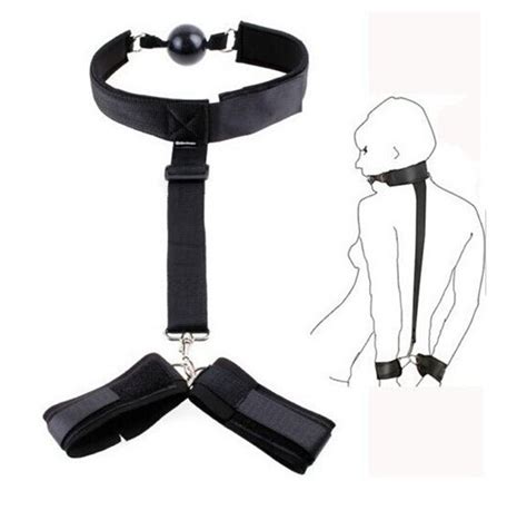 2016 New Black Fetish Wear Arm Binder Restraint Slave Role Play Kit