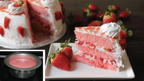 Strawberry Cake Recipe No Baking Pan No Oven Cake Recipe Without