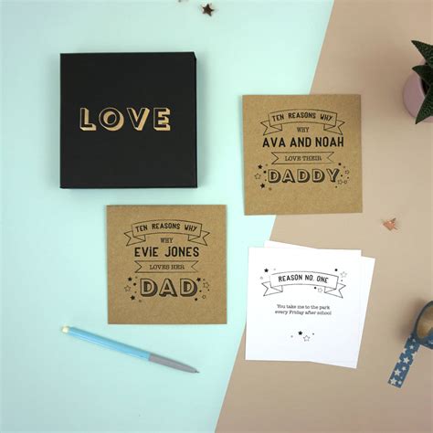 Personalised Reasons Why I Love My Dad By The Stationer By Jeeves And Co
