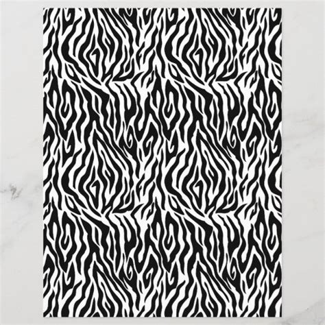 Zebra Print Dual Sided Scrapbook Paper