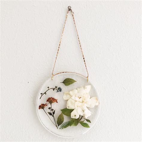 Botanical Resin Wall Hanging Preserved Flower Home Decor Etsy Ts