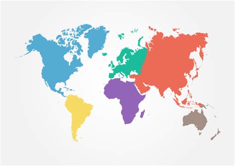 Cuadro Mapa Mundi Continente De Color Tenvinilo