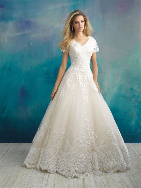 Allure Modest M596 The Wedding Shoppe Modest Wedding Dresses