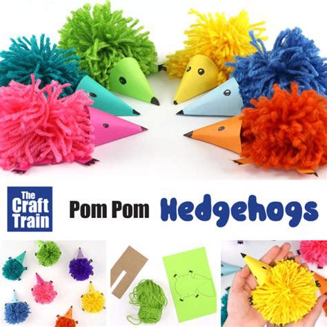 Pom Pom Hedgehog Craft The Craft Train