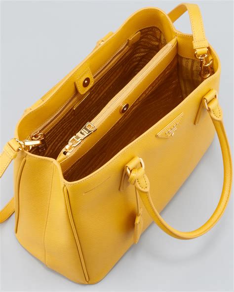 Lyst Prada Saffiano Lady Tote Bag Bright Yellow In Yellow