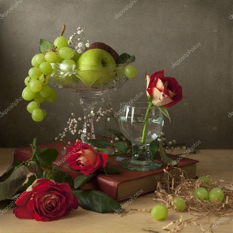 Still Life With Fruits And Roses — Stock Photo © Maglara 20244903