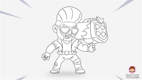 Star power the impact of brock's attack sets the ground on fire. DrawitCute .Com - Home » Coloring pages » Brawl Stars ...