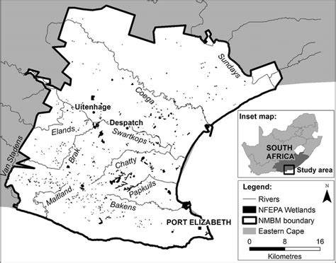 Map Of The Nmbm Study Area Showing The Major City Of Port Elizabeth And