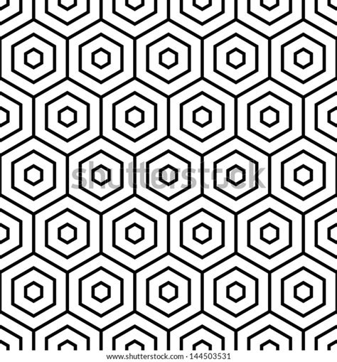 Hexagons Texture Seamless Geometric Pattern Vector Stock Vector