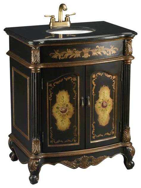 A bathroom tends to have more humidity, moisture, and staining and hence the type of paint does matter a lot under such circumstances. Orchard Creek Designs - Hand Painted Black Vanity Sink ...