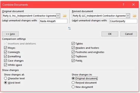 How To Combine Multiple Contract Redlines Into One Document Using Ms Word