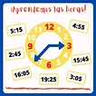 Reloj y fichas para aprender las horas | Kumubox.com