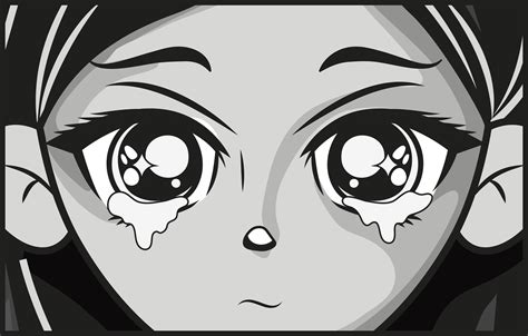 Crying Anime Girl Design 6617558 Vector Art At Vecteezy