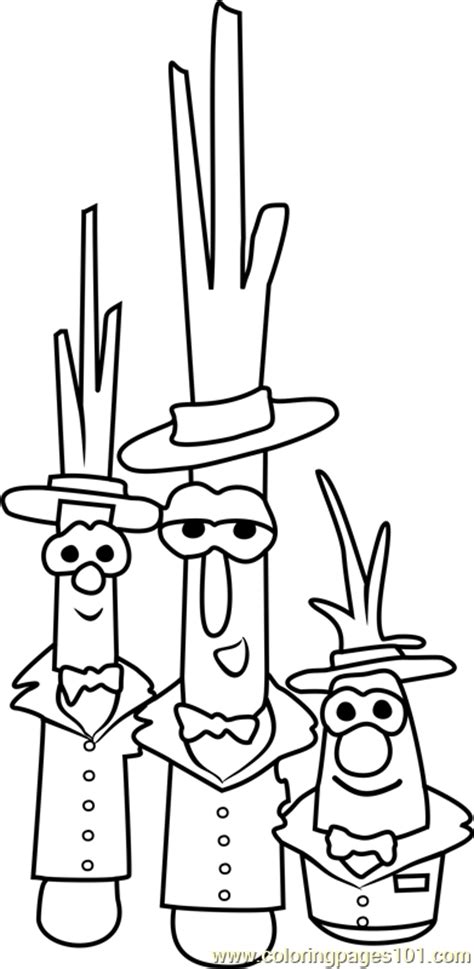 Coloring pages for children of all ages! The Scallions Coloring Page - Free VeggieTales Coloring ...