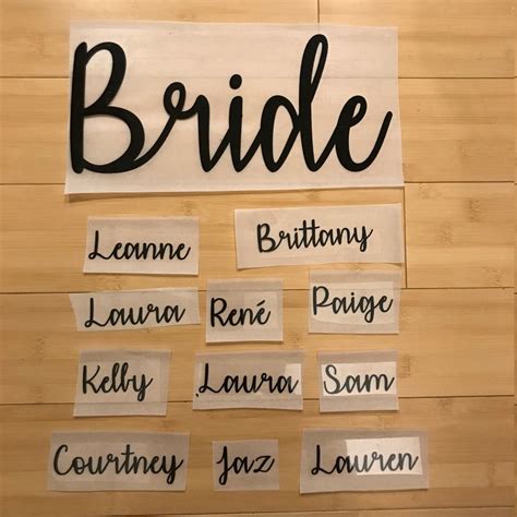 Vinyl Personalized Names Decals Iron On Vinyl Decal Etsy