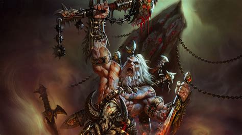 Diablo 3 The Barbarian 1920 X 1080 Hdtv 1080p Wallpaper