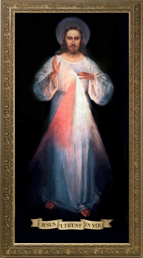 Divine Mercy Jesus I Trust In You Religious Poster Canvas Print