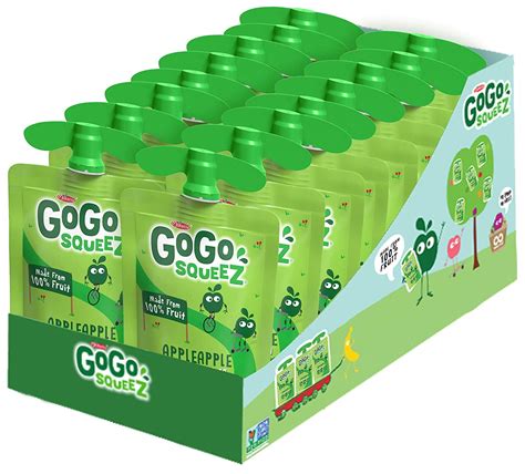 Gogo Squeez Applesauce On The Go Apple Apple 32 Ounce 18 Pouches