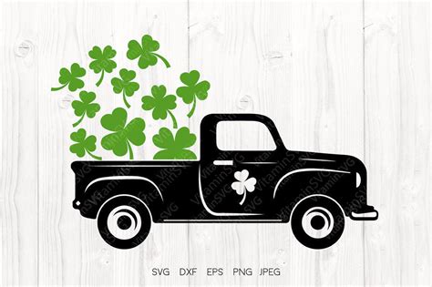 St Patricks Day Truck Svg Shamrocks Graphic By Vitaminsvg · Creative