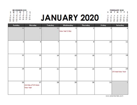 2020 Malaysia Calendar Spreadsheet Template Free Printable Templates