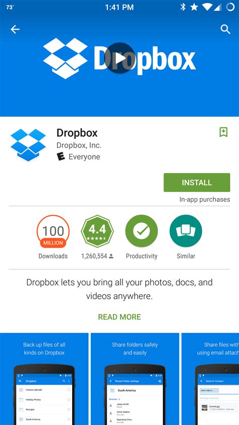 The dropbox app also sync all your photos and videos automatically. How do I Install Dropbox App on my Android Device?