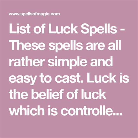 Luck Spells Free Magic Spells Luck Spells Today Horoscope Spelling