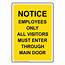 Portrait Notice Employees Only All Visitors Sign NHEP 29138