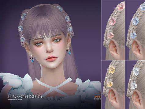 The Sims Resource Sclubts4hairn49 Flower Hairpin