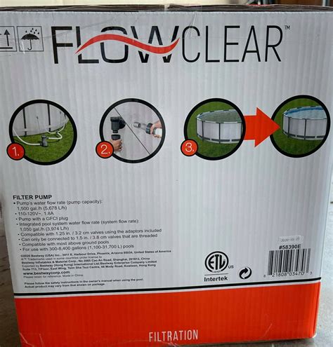 Bestway Flow Clear Gph Above Ground Swimming Pool Filter Pump
