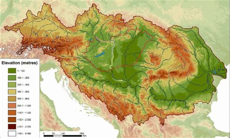 Geomorphologic Map Of The Danube Catchment The Hungarian Section Is