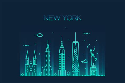 New York Skyline United States By Gropgrop On Envato Elements Atlanta
