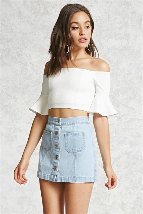 Pin By On Closet Space Denim Skirt Fashion Outfits