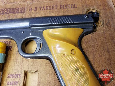 Vintage Daisy Bullseye Bb Target Pistol 150 Shot Repeater Model 177 In