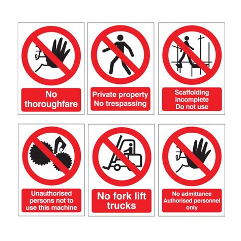 Prohibition Safety Signs Prevent Unwanted Activity Safety Signs Uk