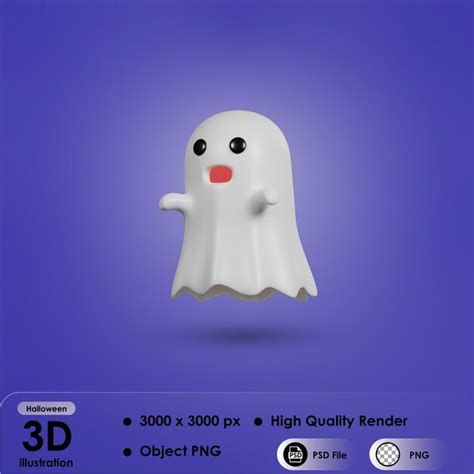 Premium Psd 3d Halloween Ghost