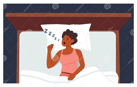 Sleep Apnea Snoring Fast Asleep Concept Young Woman Lying In Bed Loudly Snore With Open Mouth